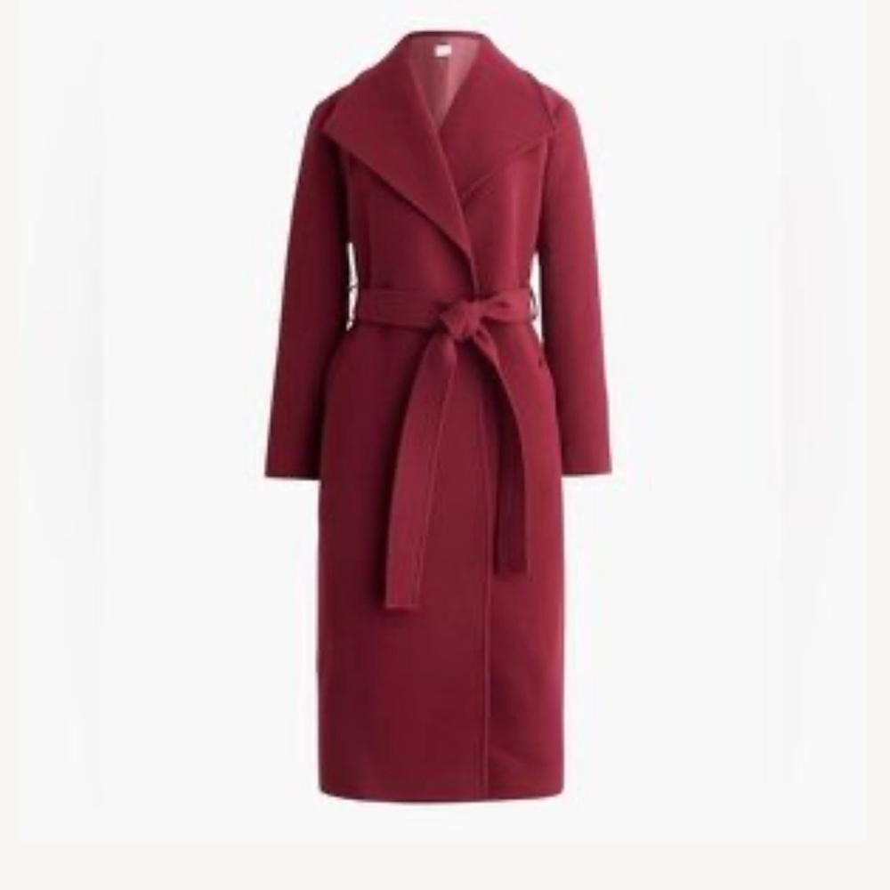 J crew Belted wool-blend coat